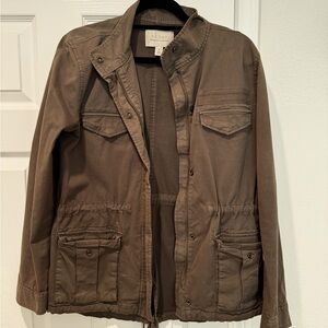Hinge Army Green cotton Anorak jacket